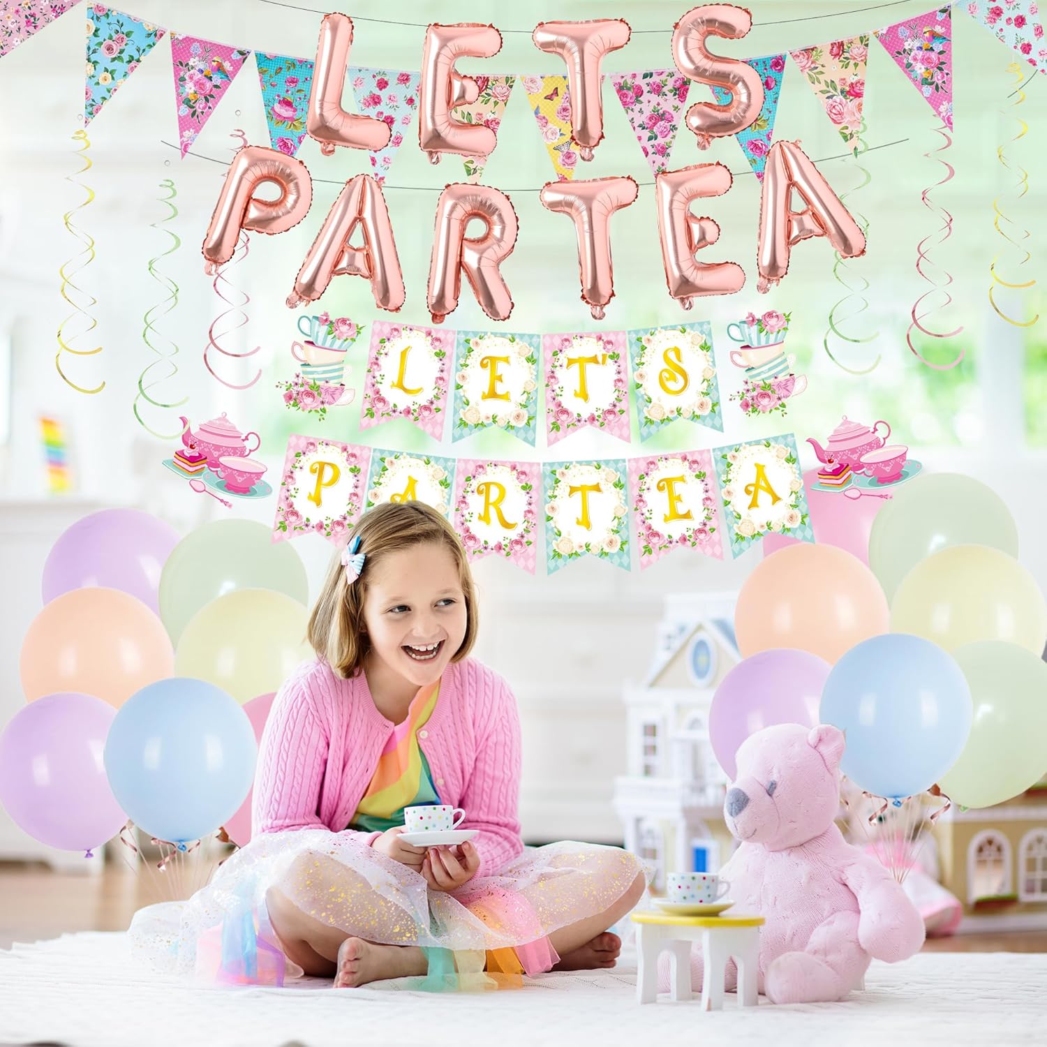 Floral Wonderland Tea Party Decor Set
