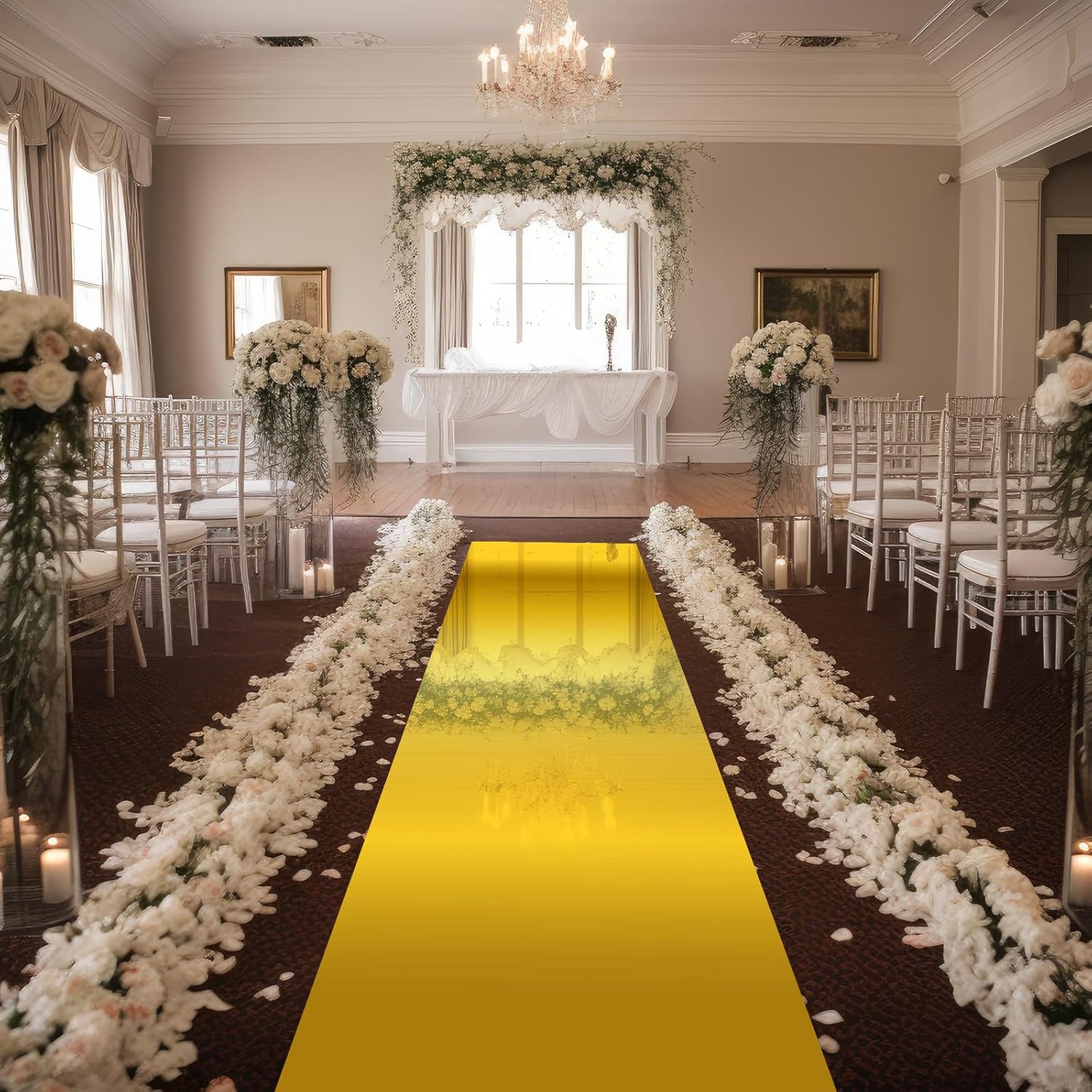 33 x 984 Ft Gold Aisle Runner for Wedding