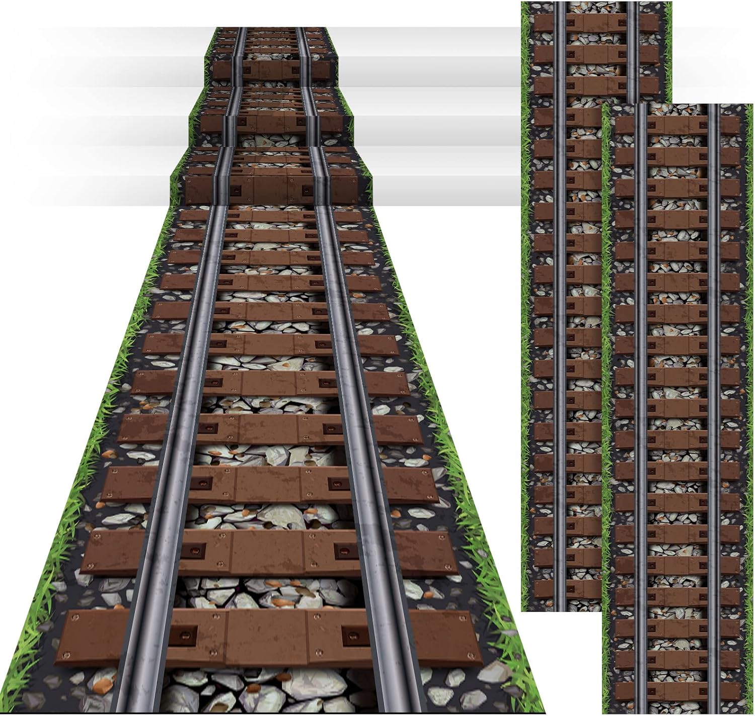 TaoBary 24 Inch x 10 Ft Western Plastic Railroad Track Aisle Runner