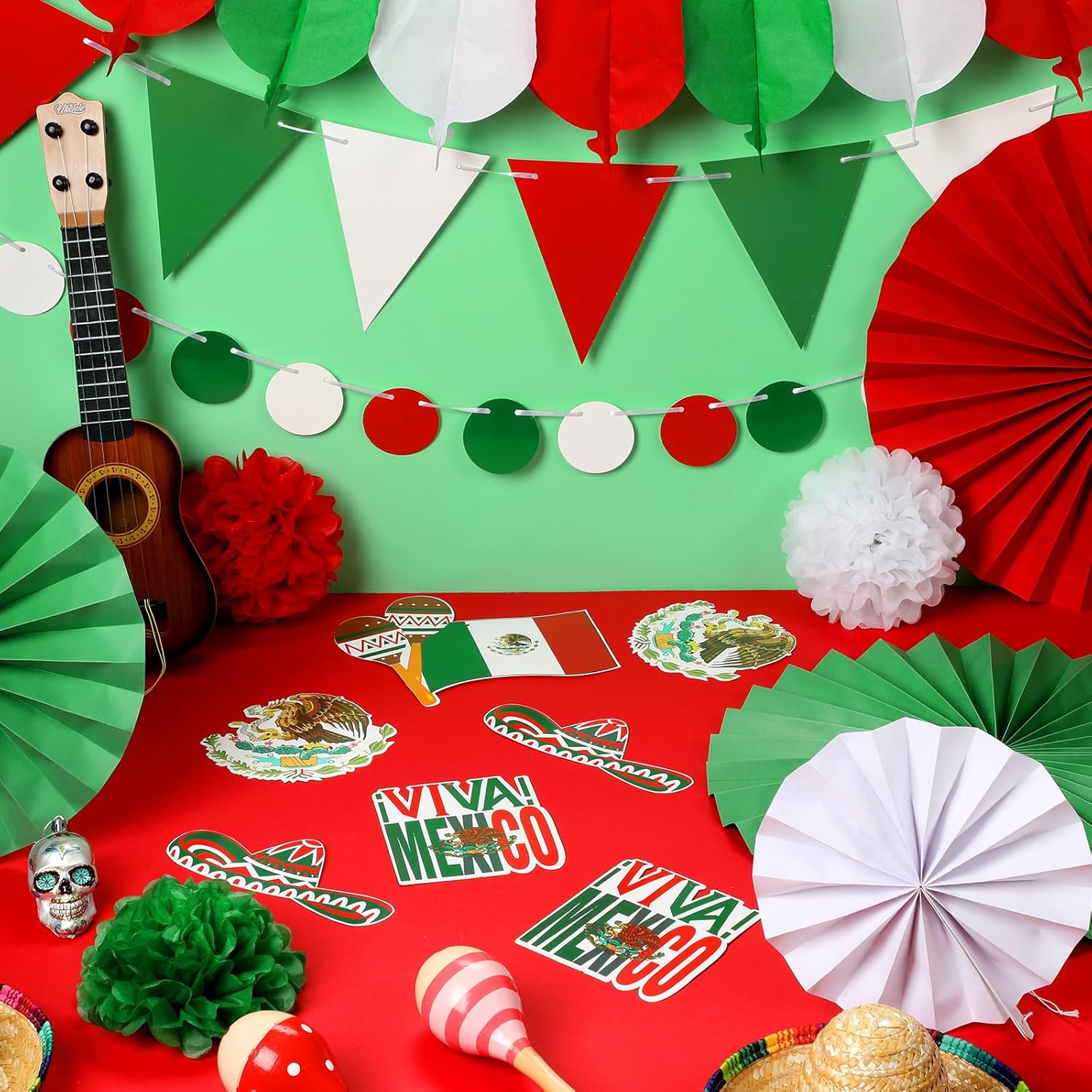 Marspark 44 Pcs Mexican Independence Day Decorations Set