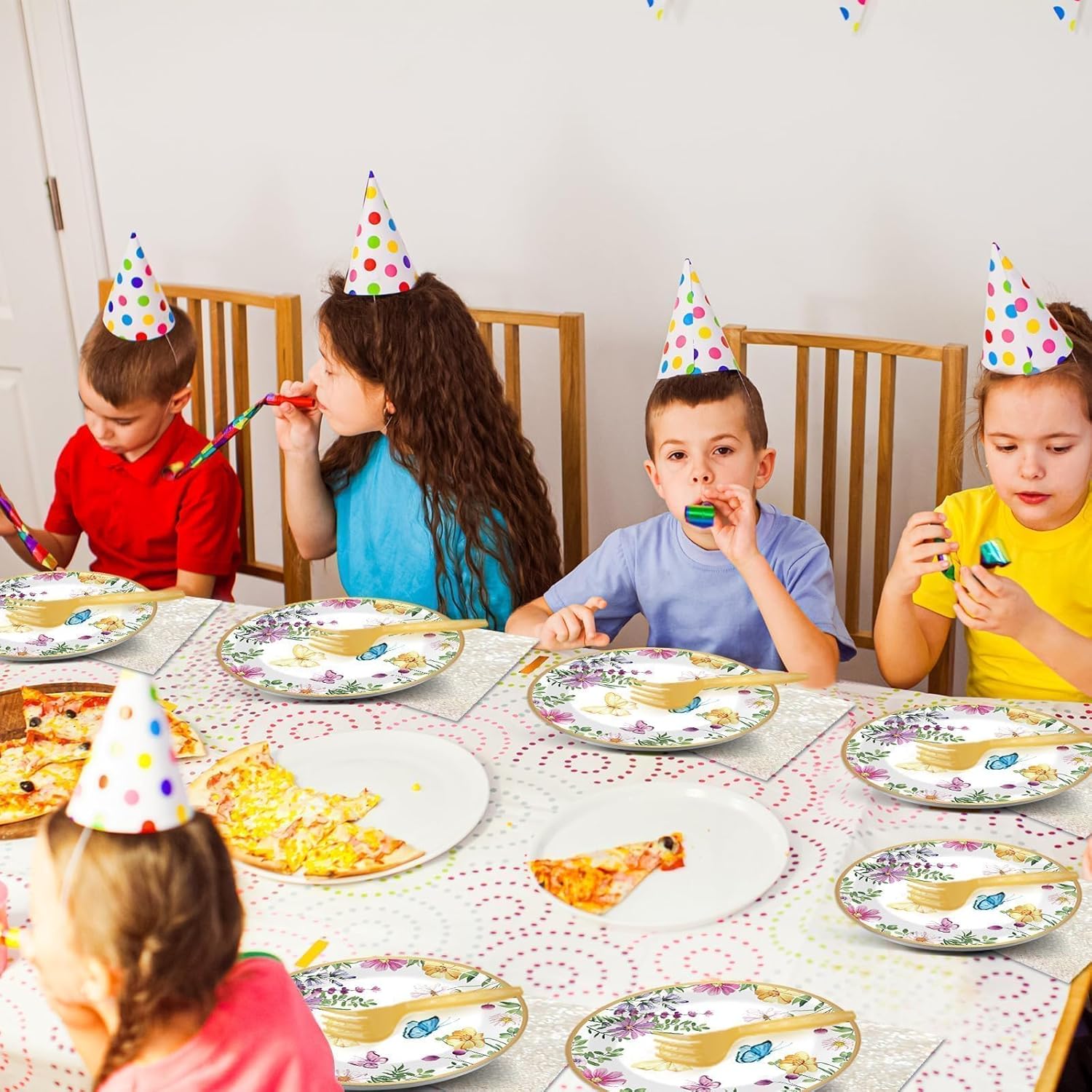 96 Pcs Wildflower Party Decorations for 24 Guests