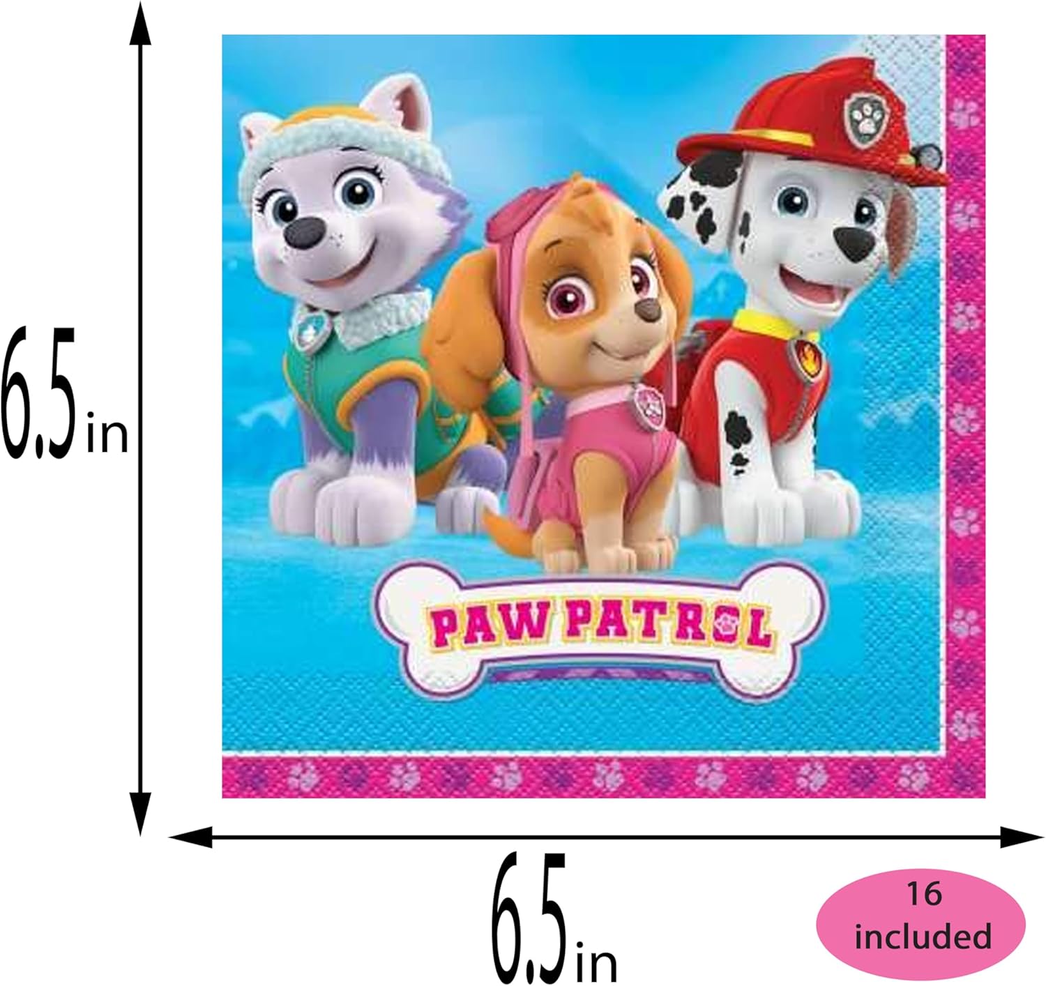 Paw Patrol Pink Party Pack for 16 Guests