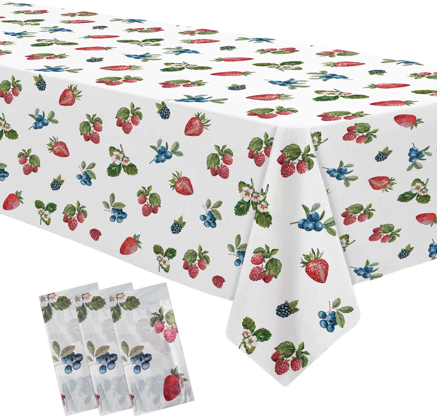 Berry Birthday Tablecloth - 3 Pcs 54in x 108in
