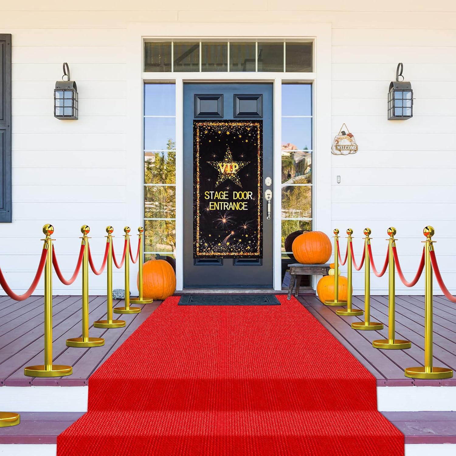 Timtin Red Carpet Runner 26 x 15 ft Not Slip Aisle Decor