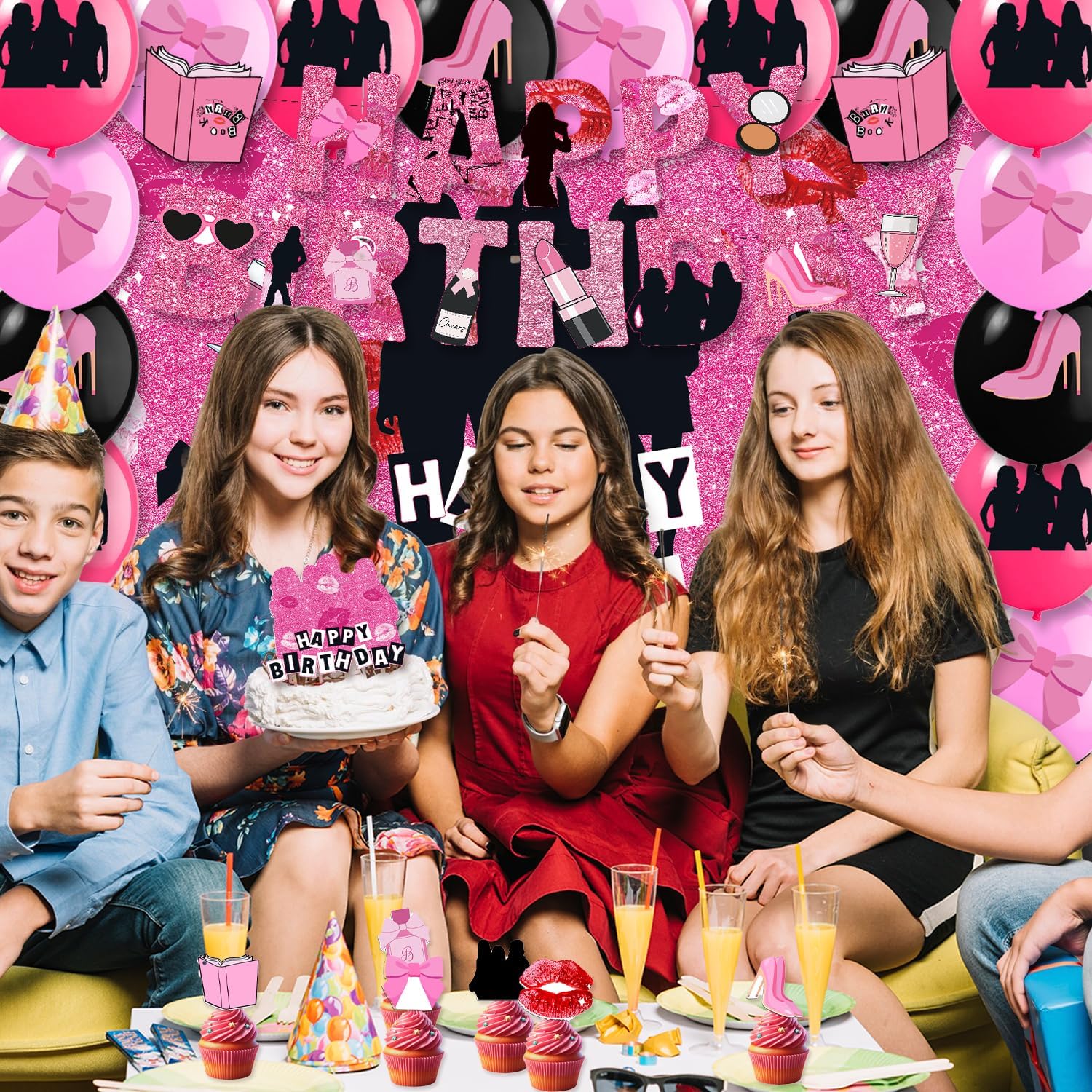 42Pcs Mean Girls Party Decorations Set