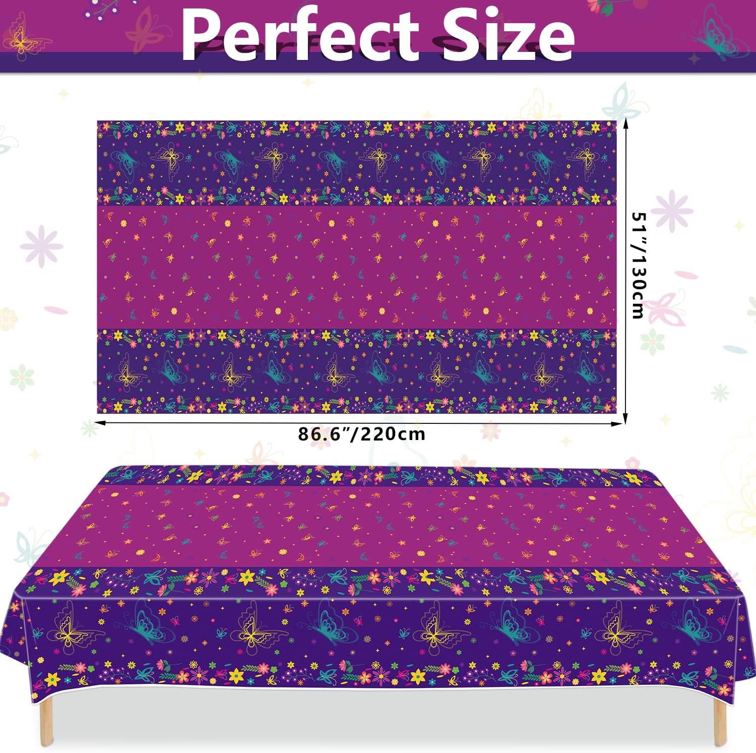 4 PCS Magic Butterfly Tablecloths for Movie Party