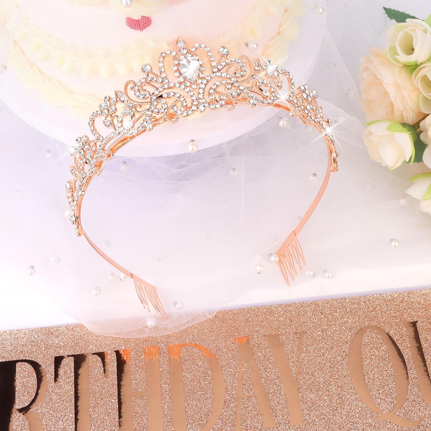 Semato Birthday Queen Crown and Sash Kit