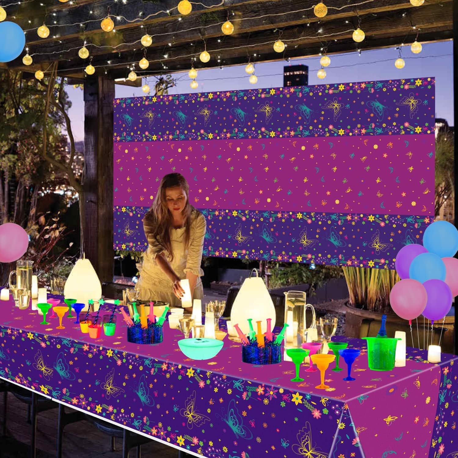 4 PCS Magic Butterfly Tablecloths for Movie Party