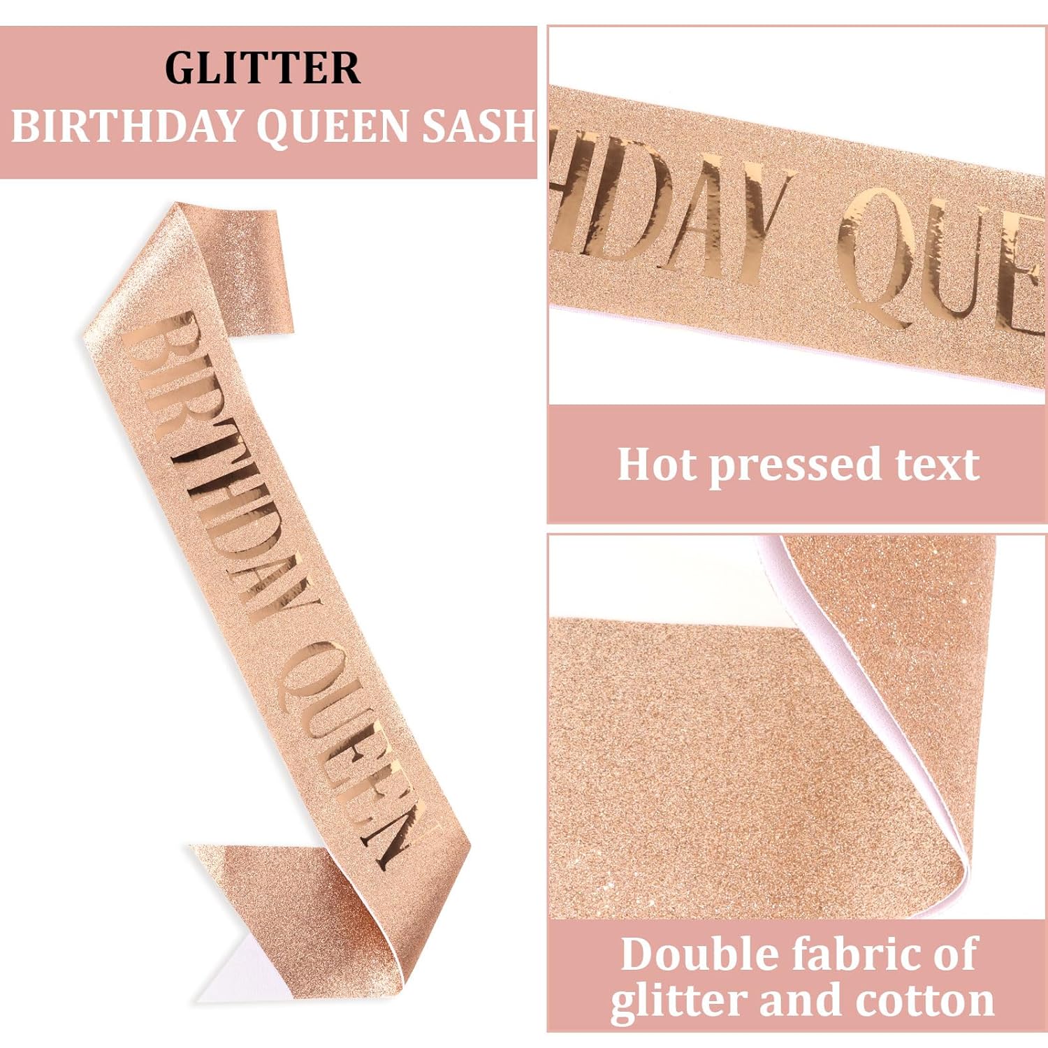 Semato Birthday Queen Crown and Sash Kit