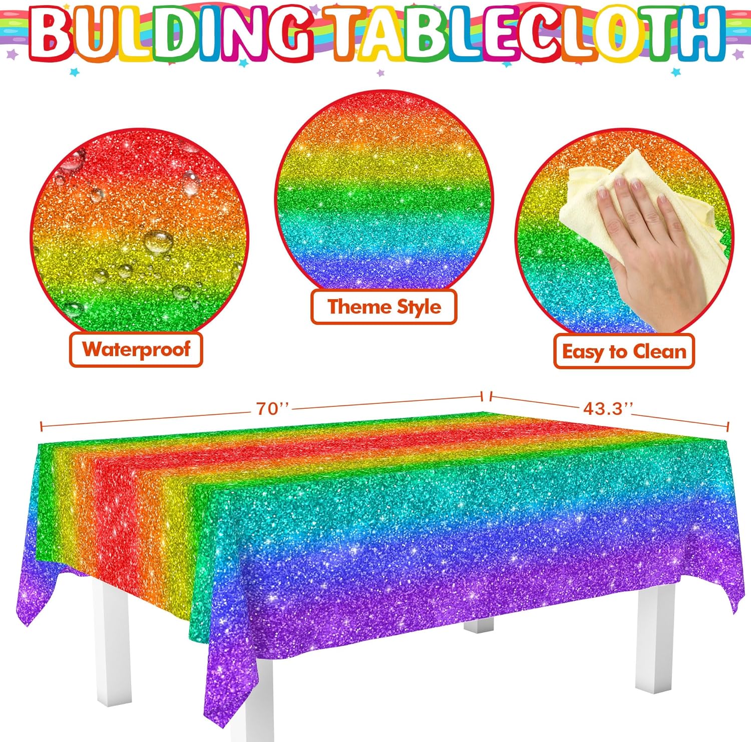 DMIGHT Rainbow Party Supplies Set for Boys