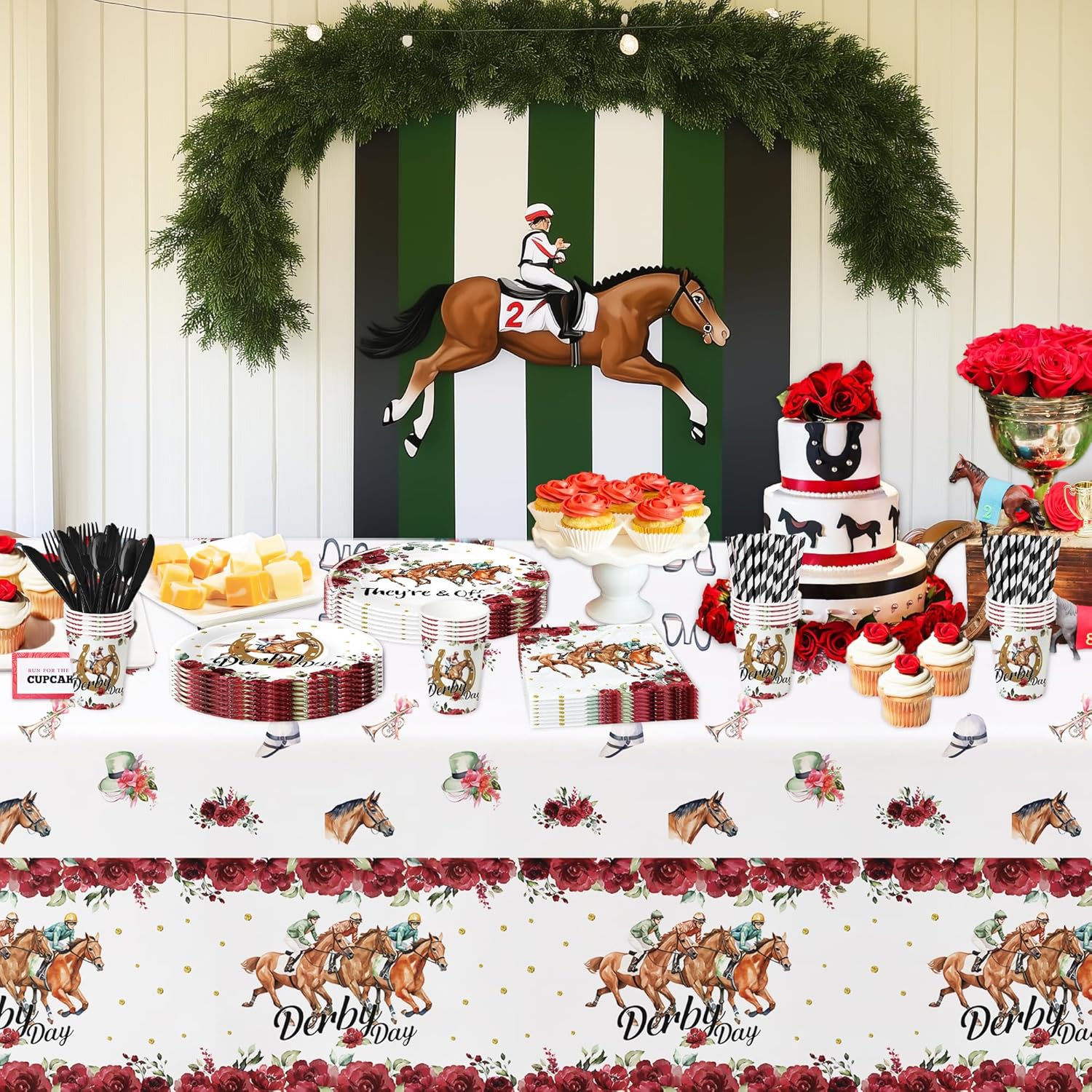 Derby Day Party Decorations Set for 24 Guests