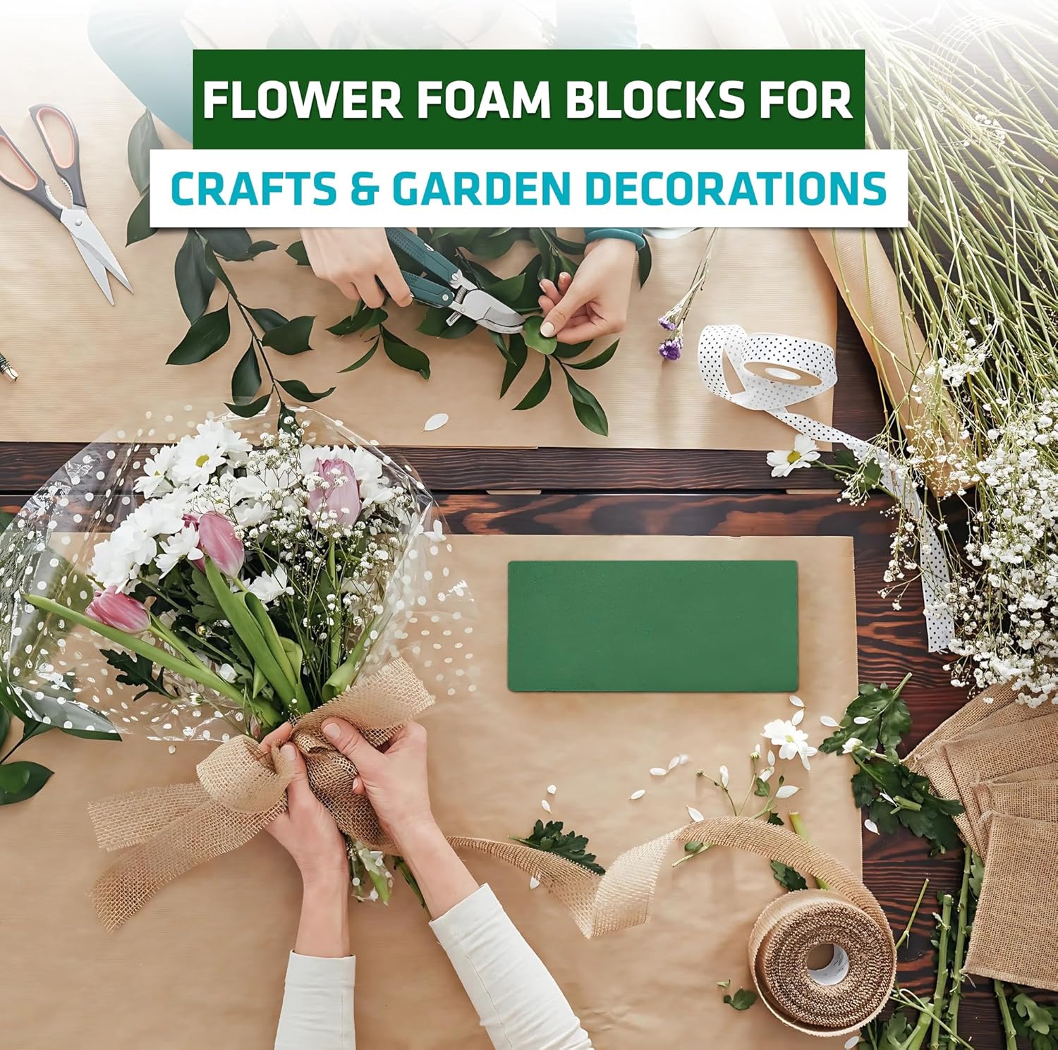 3 PCS Wet Floral Foam Blocks for Fresh Flowers and Decorations