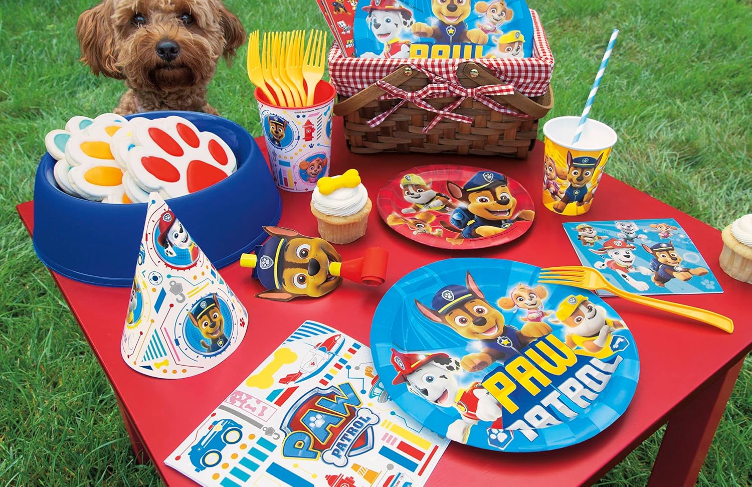 Paw Patrol Birthday Party Supplies Bundle - 16 Plates Napkins