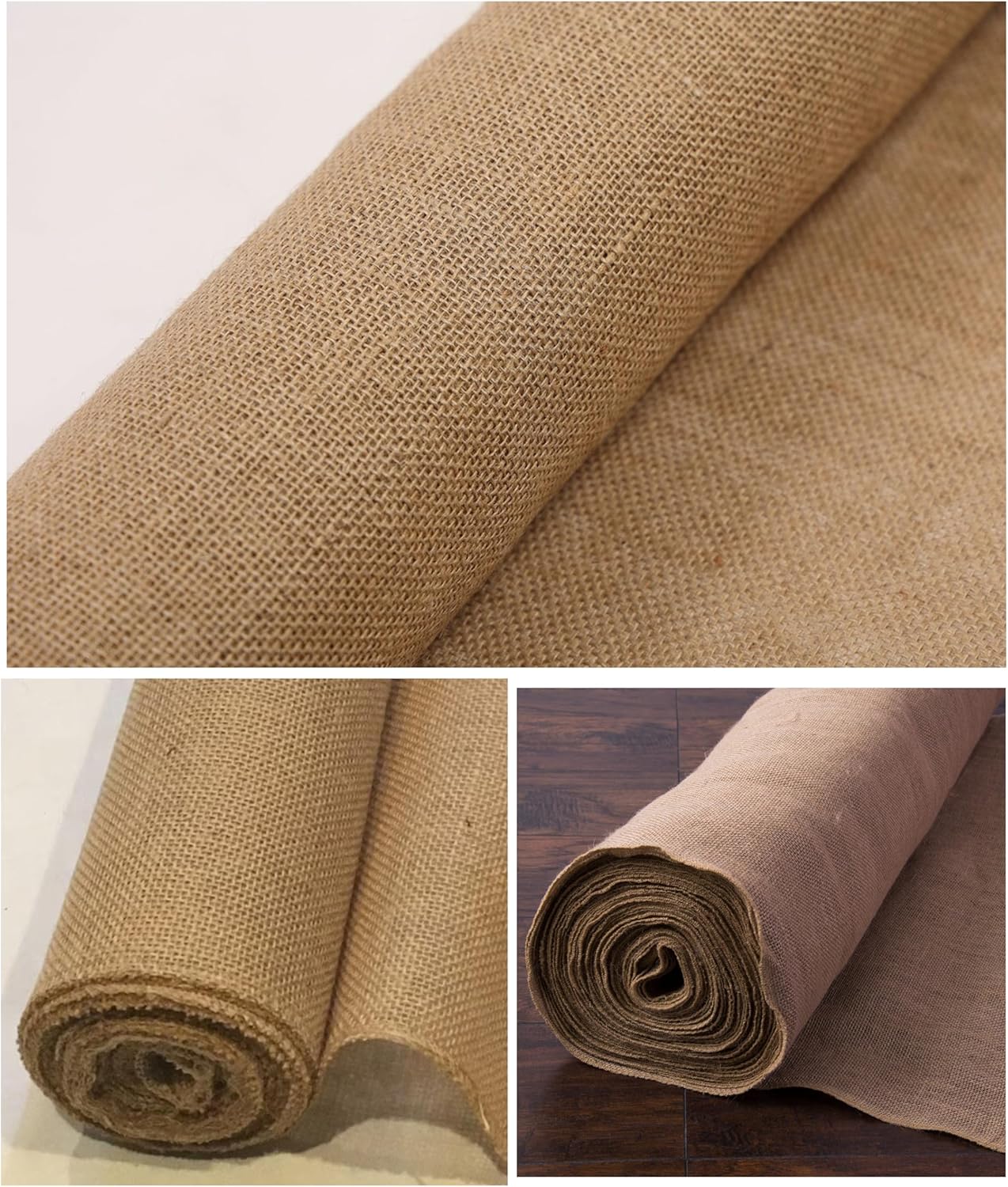 50 Inch x 30 Feet Natural Burlap Wedding Aisle Runner