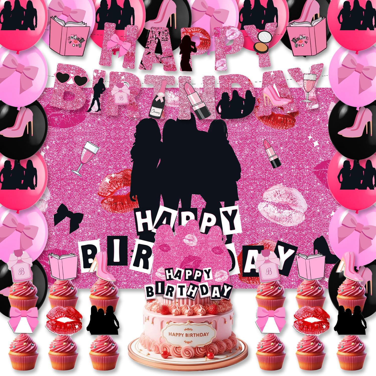 42Pcs Mean Girls Party Decorations Set