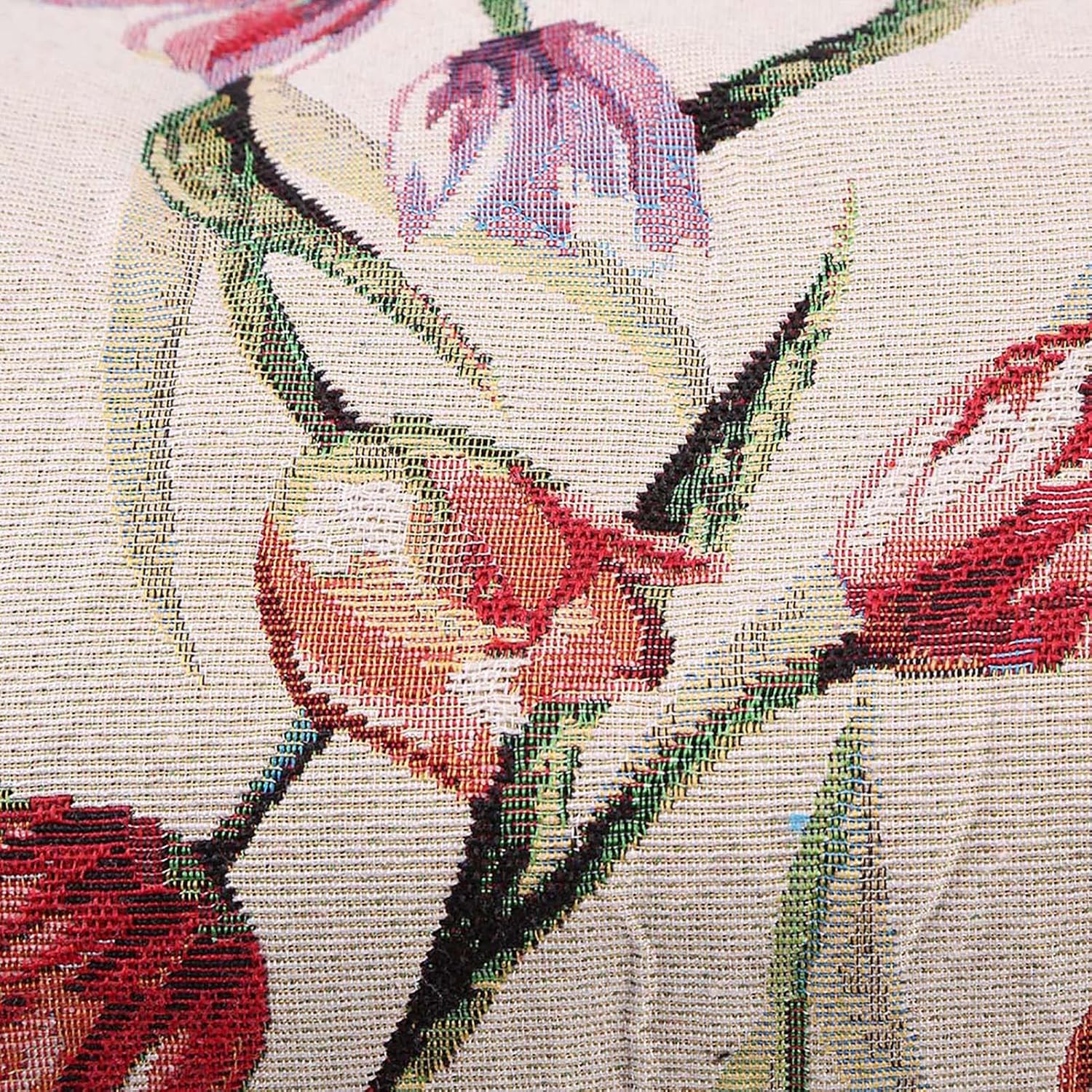 Rose Jacquard Knitting Tote Bag with Large Capacity