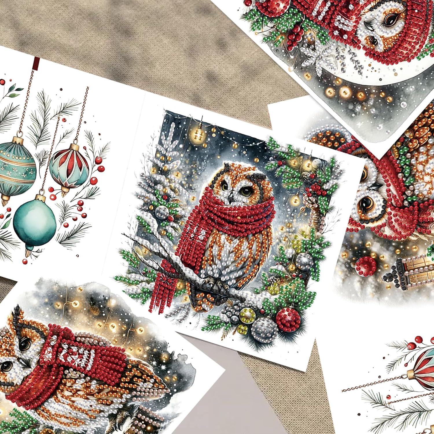 Diamond Painting Greeting Card Set of 6 with Envelopes