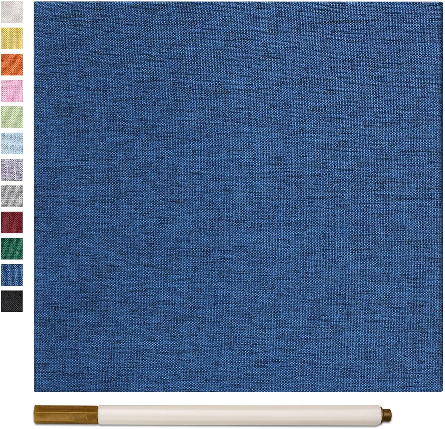 Yopih Photo Album with Magnetic Linen Cover and Self-Adhesive Pages - 40 Page Scrapbook for Family and Wedding Gifts