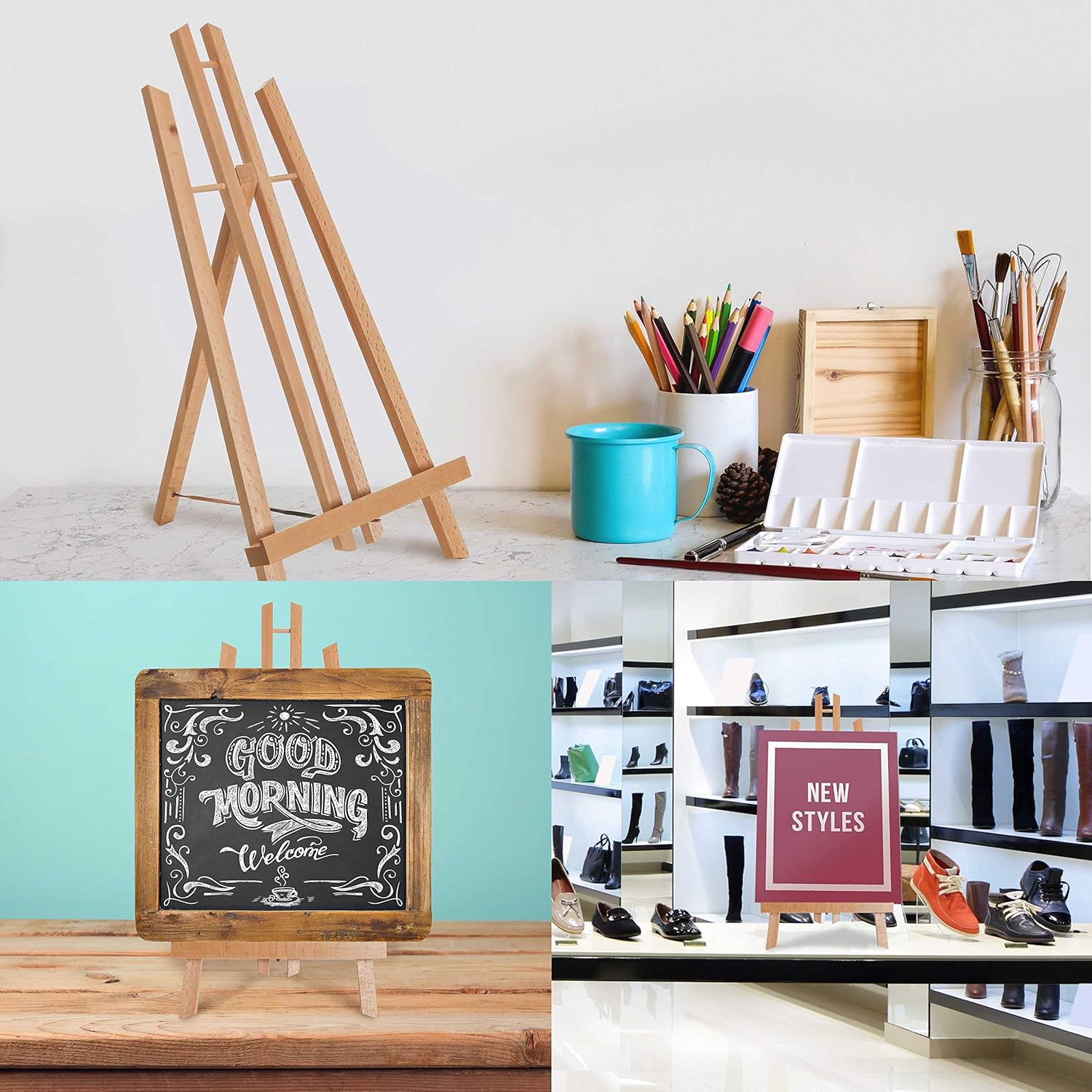 US Art Supply 18 Large Tabletop Easel Pack of 6