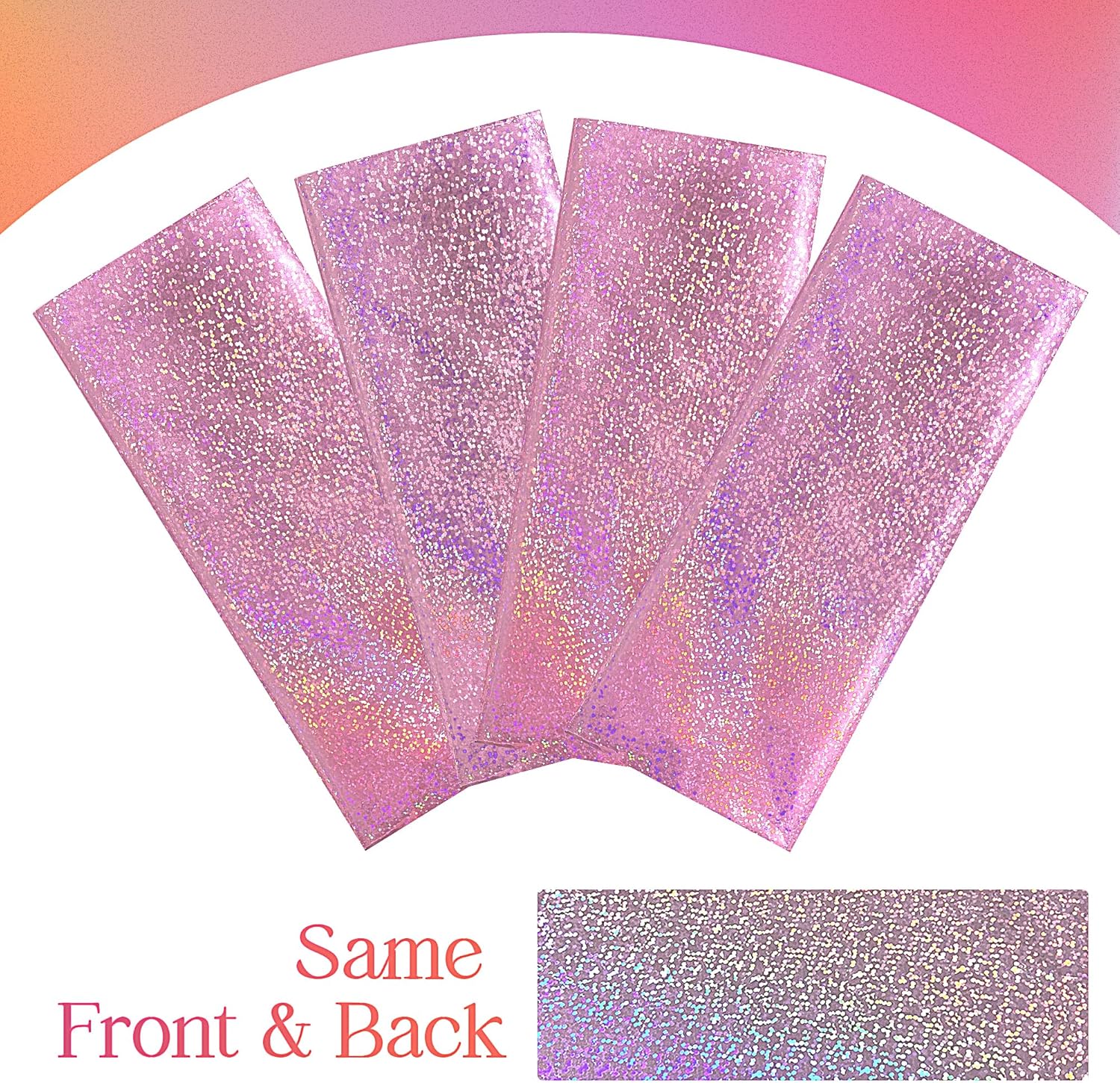 1 Piece Pale Pink Holographic Laser Tablecloth 40x108