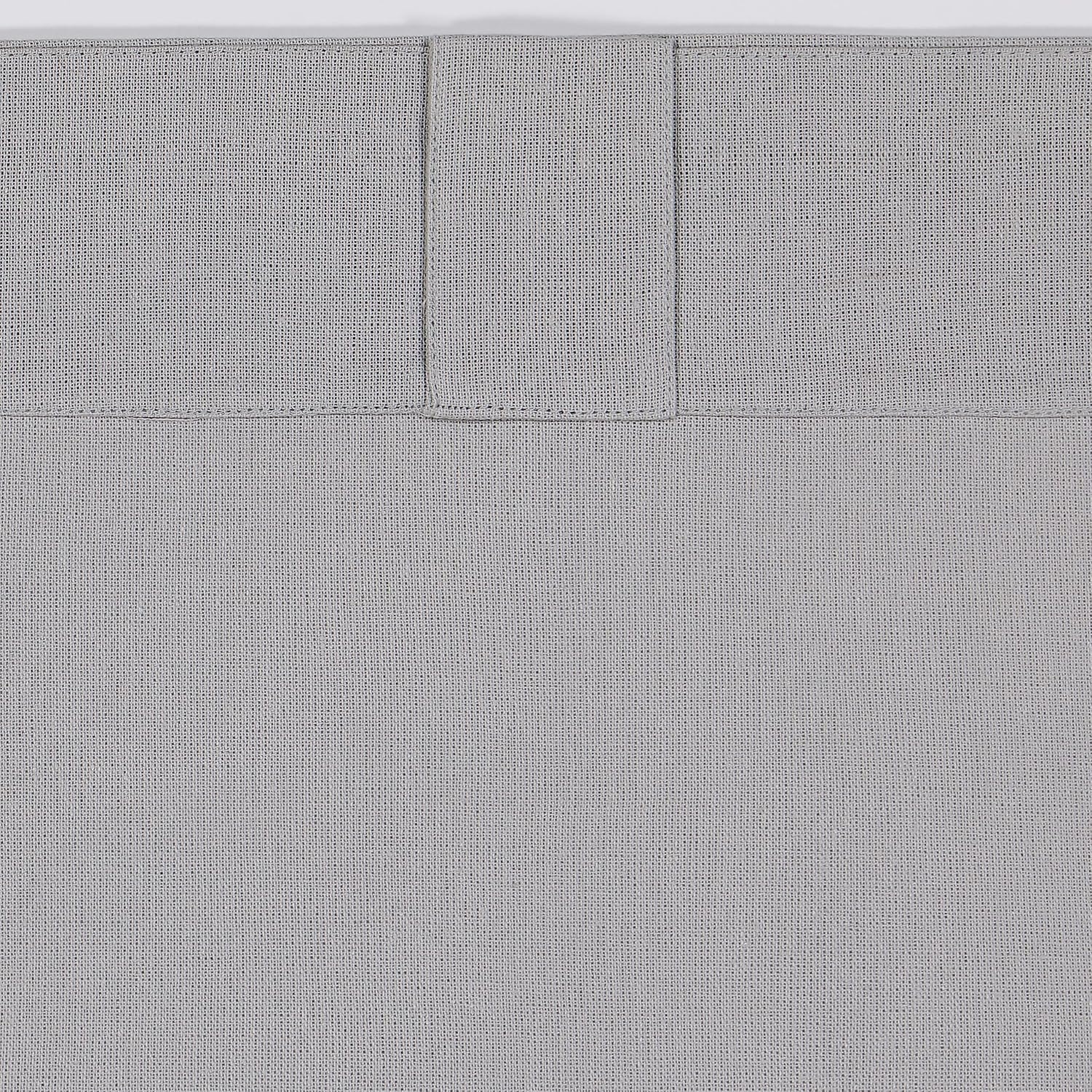 Mercantile Grey Light Filtering Curtain with Pom Poms 50x108